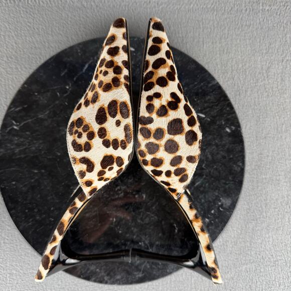 Express Platform Pump Heels Leopard Print Haircalf Women’s Size 9.5 US - Picture 5 of 8